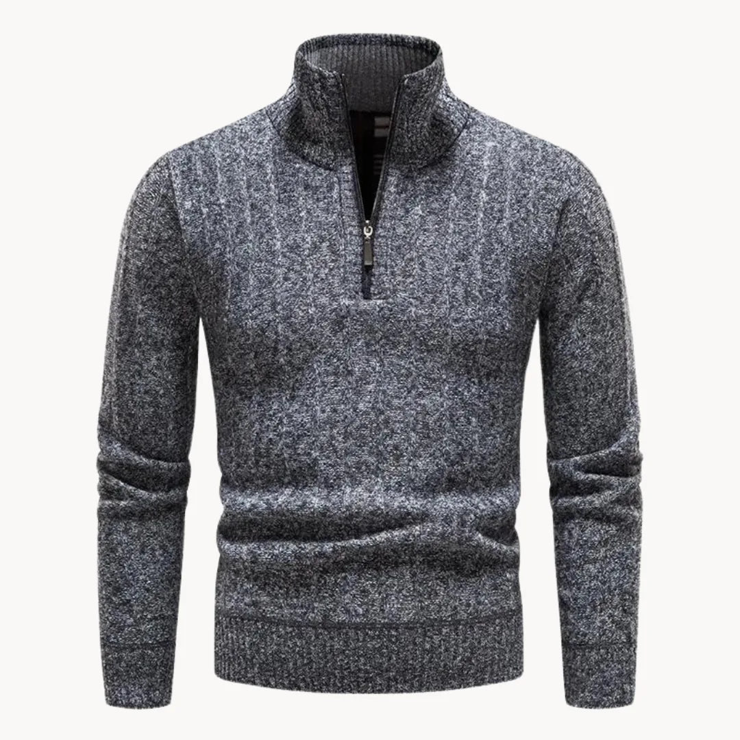 Finley | Stylish Quarter Zip Mens Jumper with Stand-Up Collar