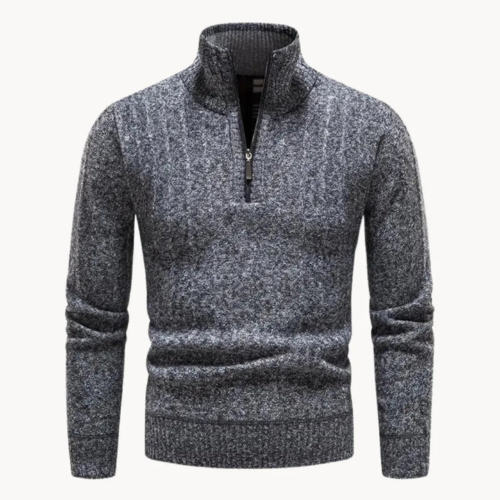 Finley | Stylish Quarter Zip Mens Jumper with Stand-Up Collar
