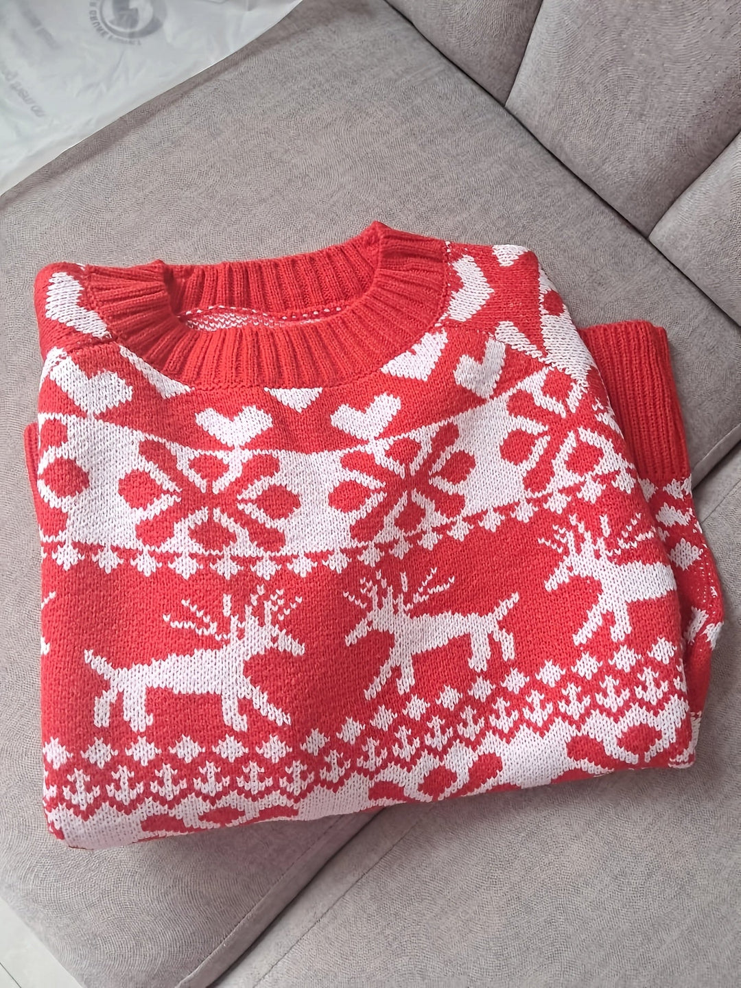 Hallie | Elegant Fair Isle Reindeer Christmas Jumper for Women