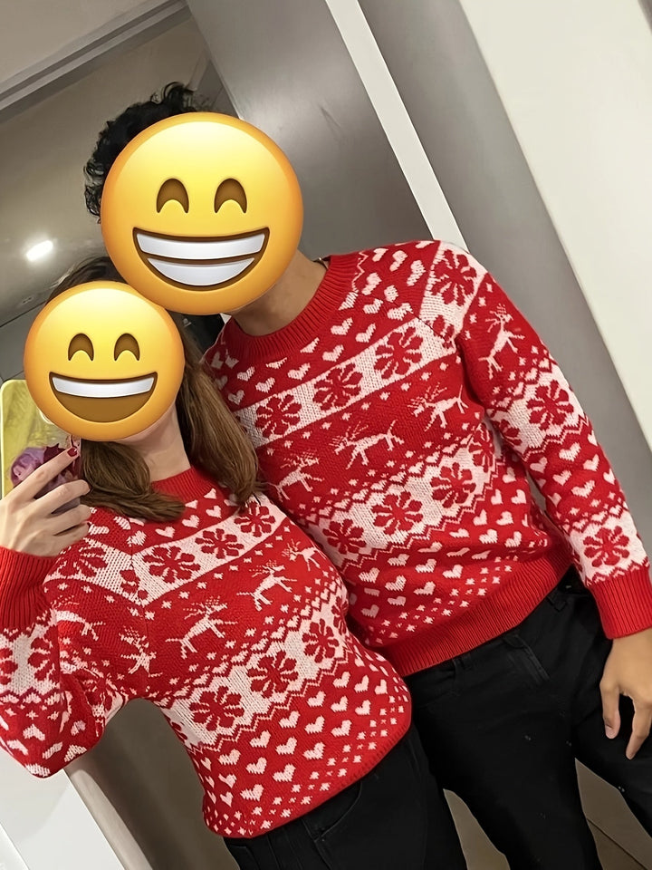Hallie | Elegant Fair Isle Reindeer Christmas Jumper for Women