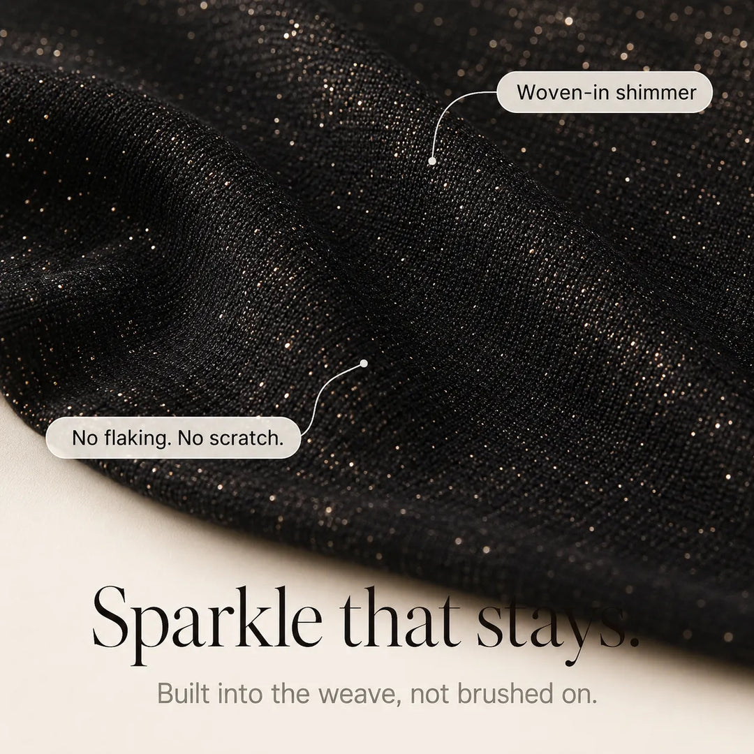 Harper | Relaxed Sparkle Crossover V-Neck Party Top