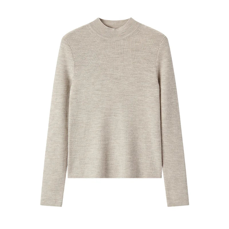 Harriet | Ribbed High Neck Slim Fit Womens Jumpers