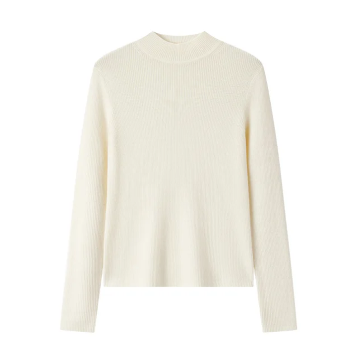 Harriet | Ribbed High Neck Slim Fit Womens Jumpers