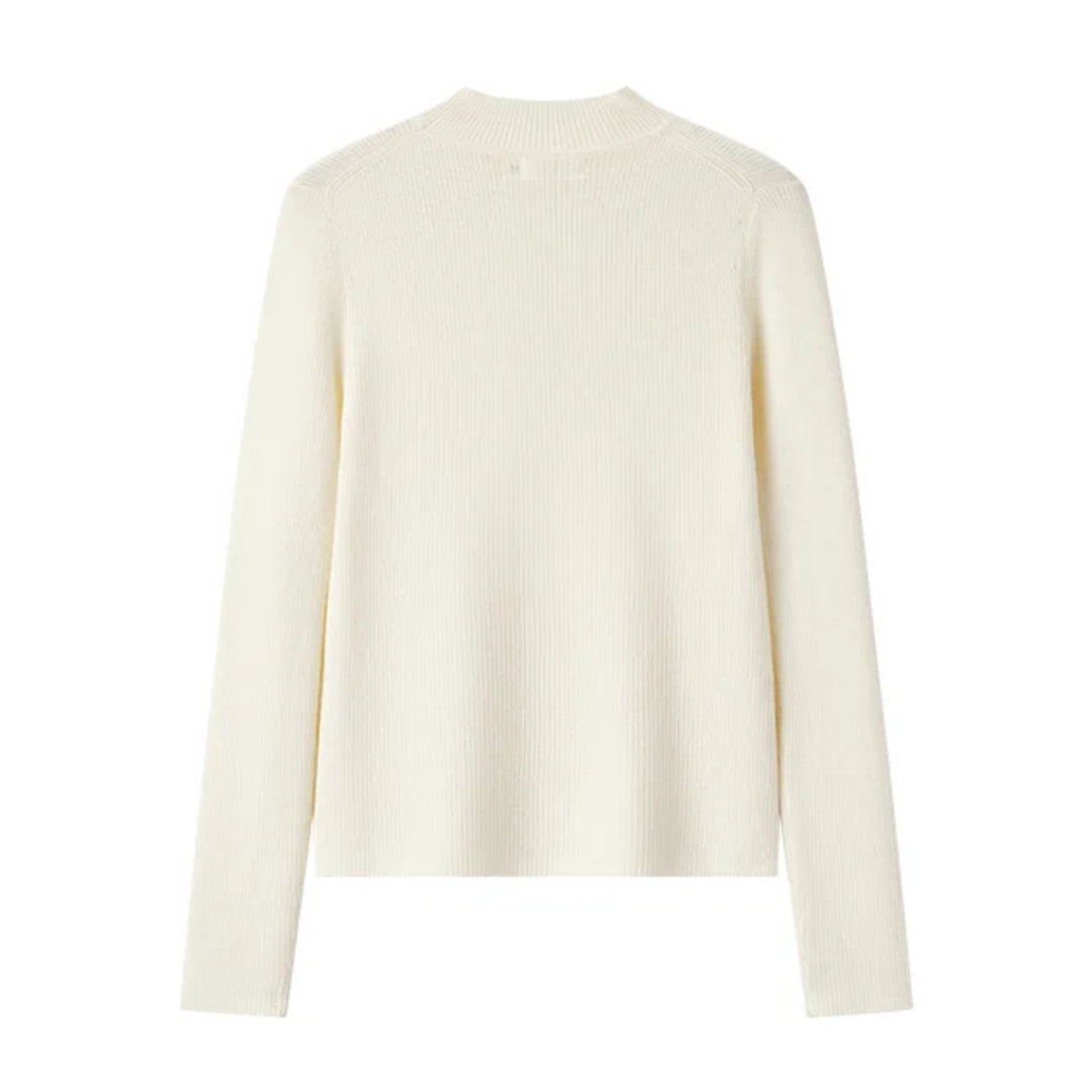 Harriet | Ribbed High Neck Slim Fit Womens Jumpers