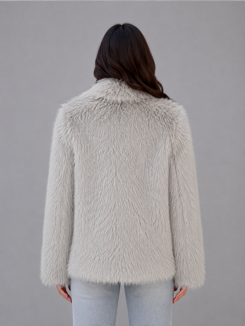 Harriet | Sophisticated Shawl Collar Faux Fur Coat