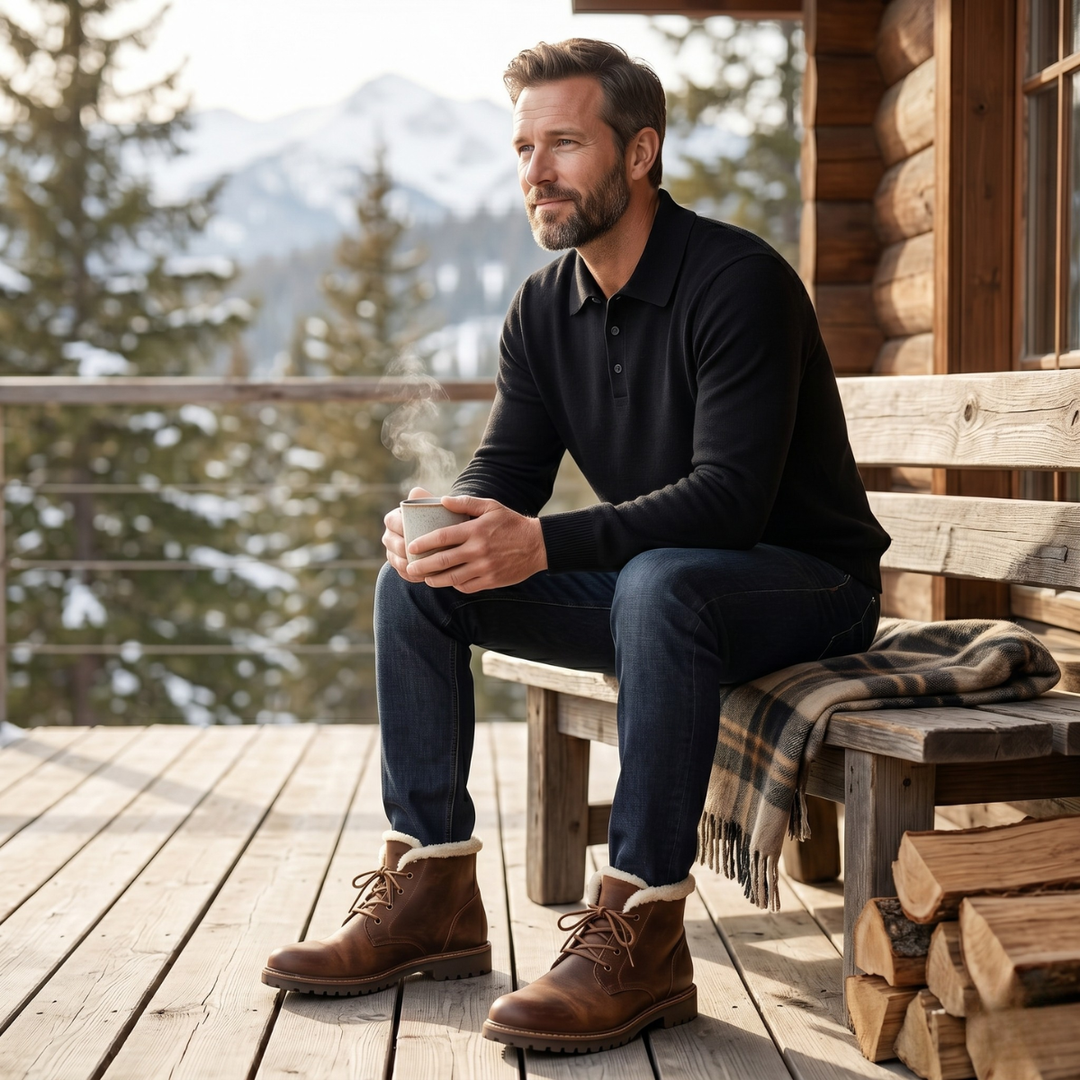 Harrison | Classic Polo Collar Mens Knit Jumper