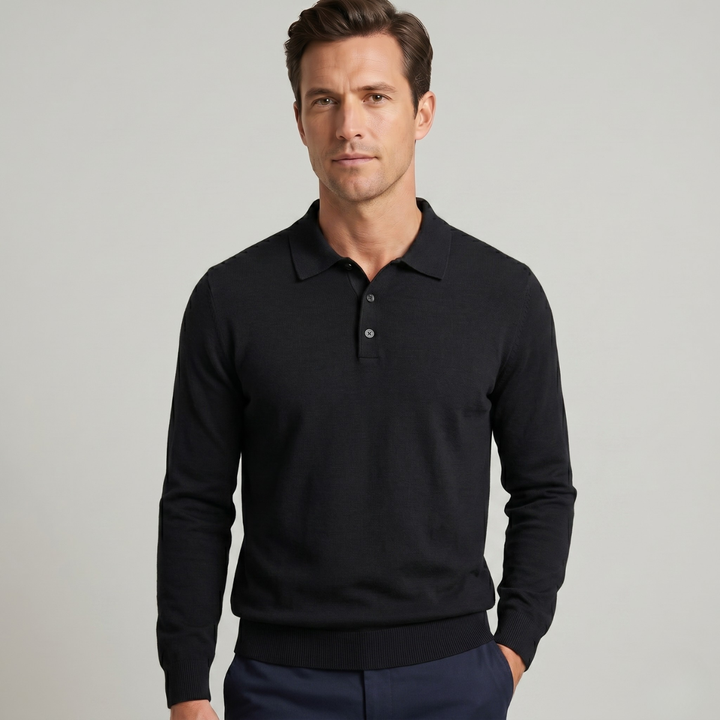 Harrison | Classic Polo Collar Mens Knit Jumper