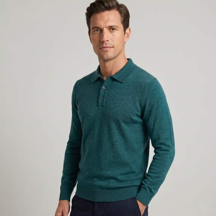 Harrison | Classic Polo Collar Mens Knit Jumper