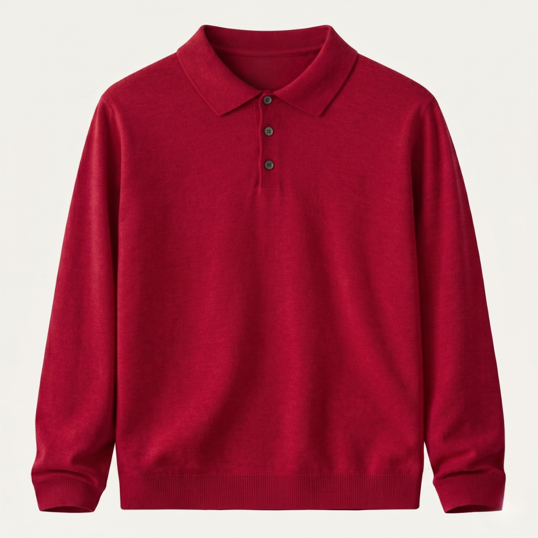 Harrison | Classic Polo Collar Mens Knit Jumper