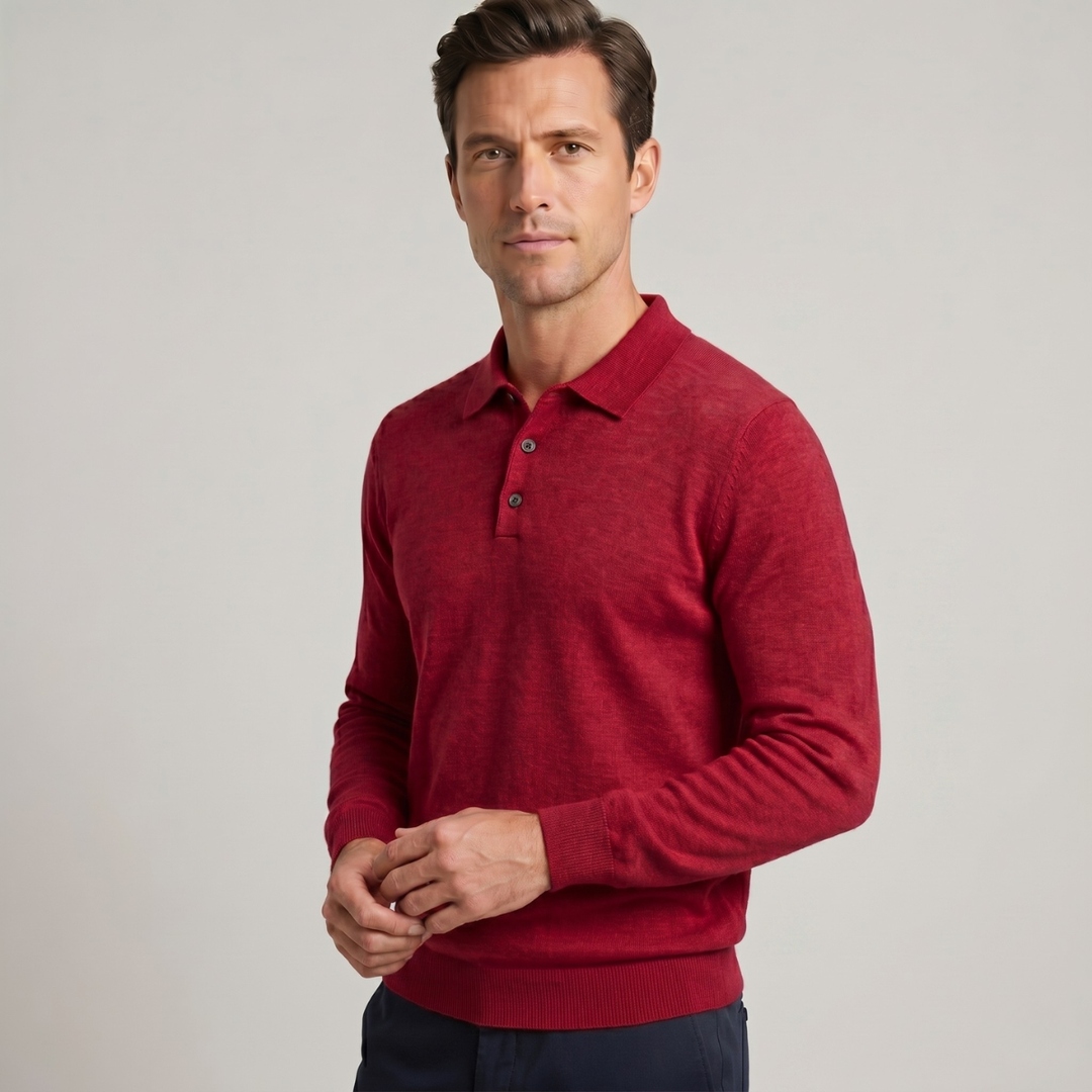 Harrison | Classic Polo Collar Mens Knit Jumper