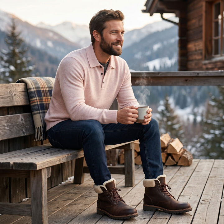 Harrison | Classic Polo Collar Mens Knit Jumper