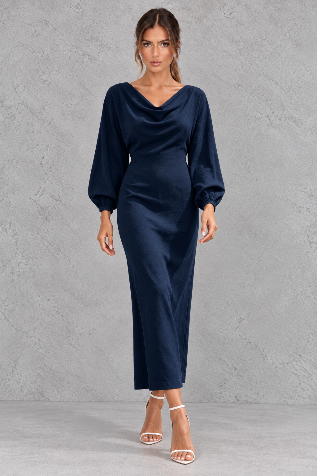 Hazel | Timeless Cowl Neck Jumper Dress