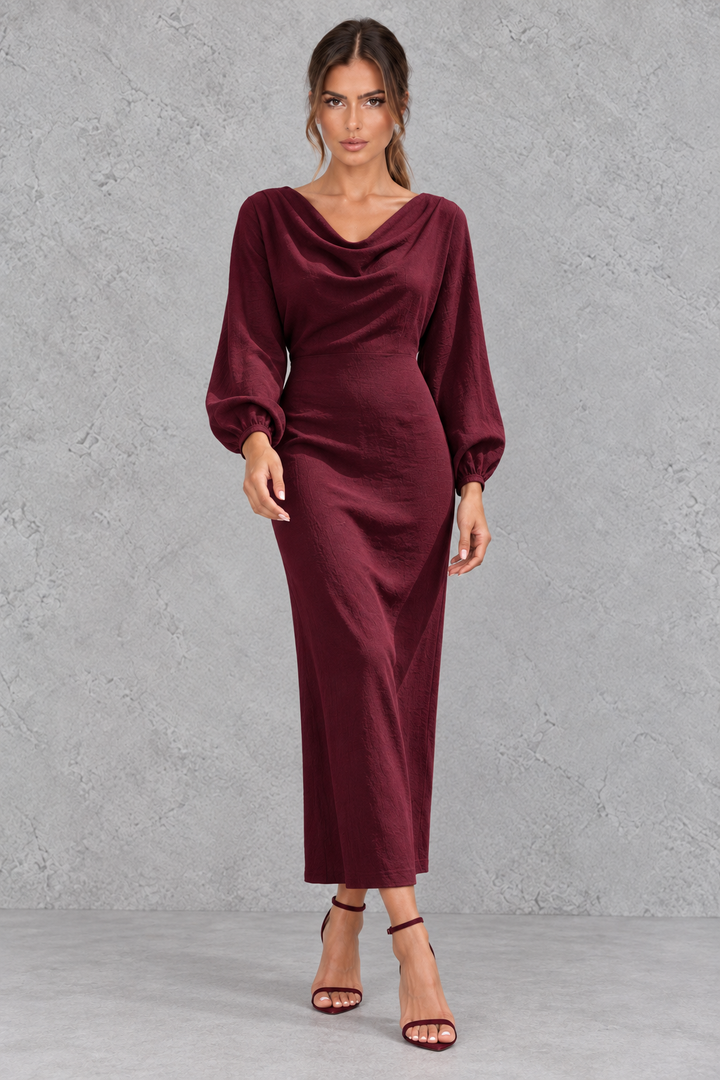Hazel | Timeless Cowl Neck Jumper Dress