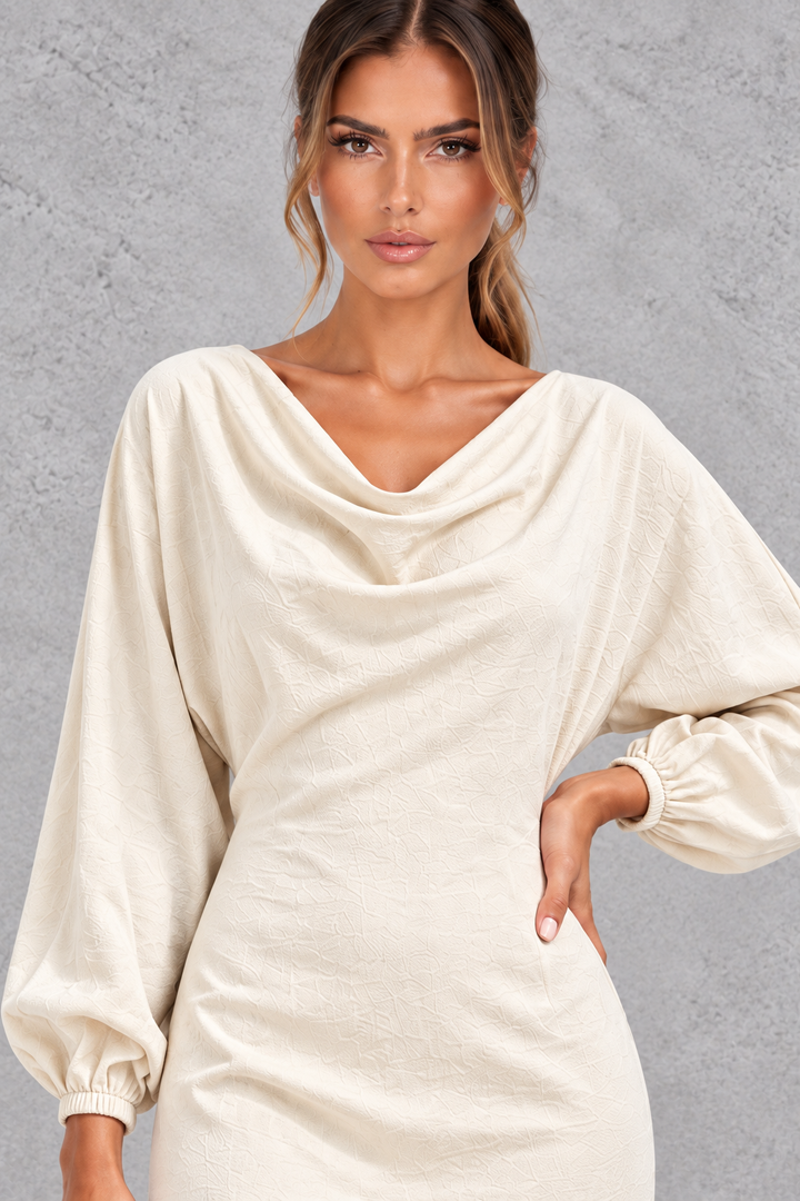Hazel | Timeless Cowl Neck Jumper Dress