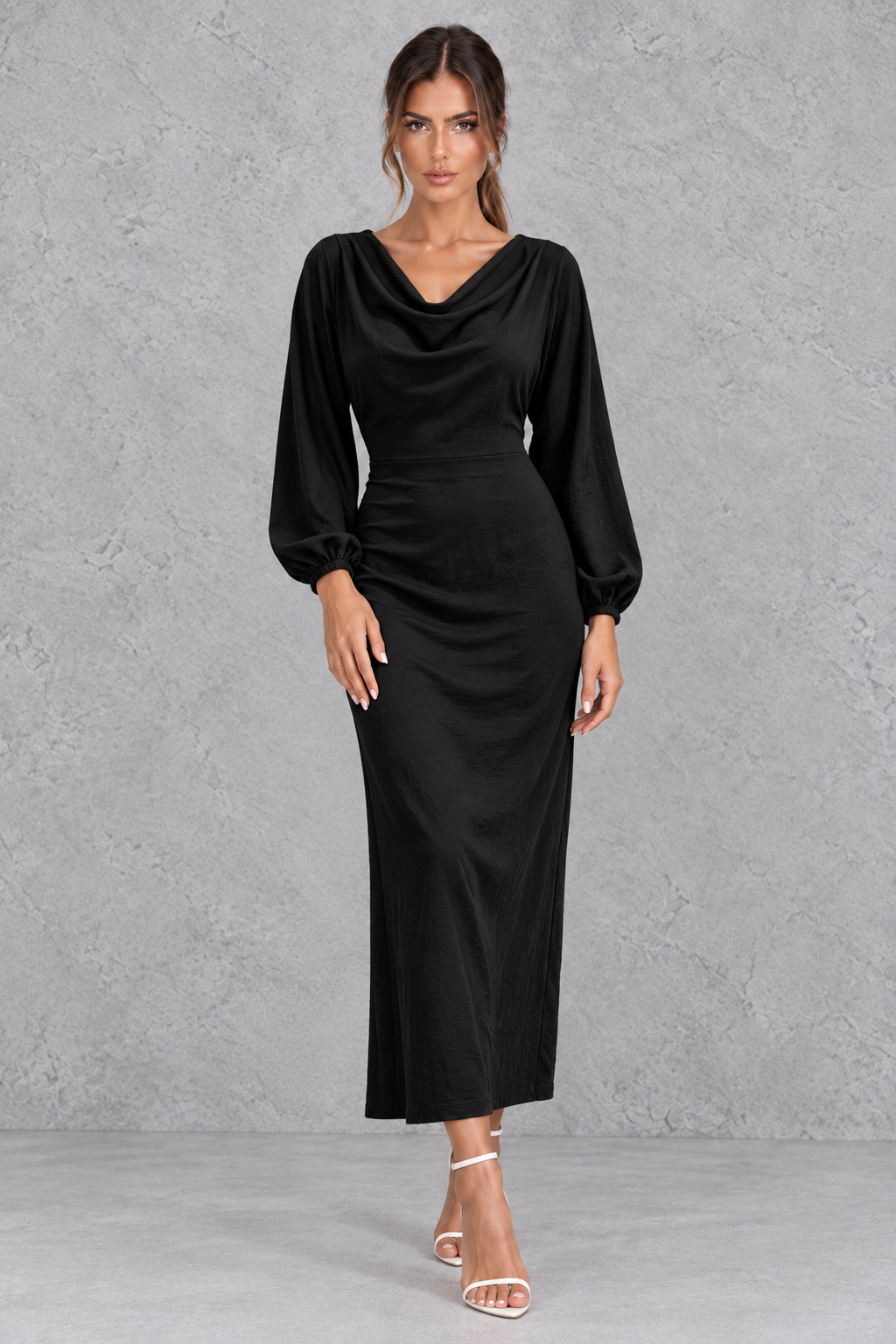 Hazel | Timeless Cowl Neck Jumper Dress