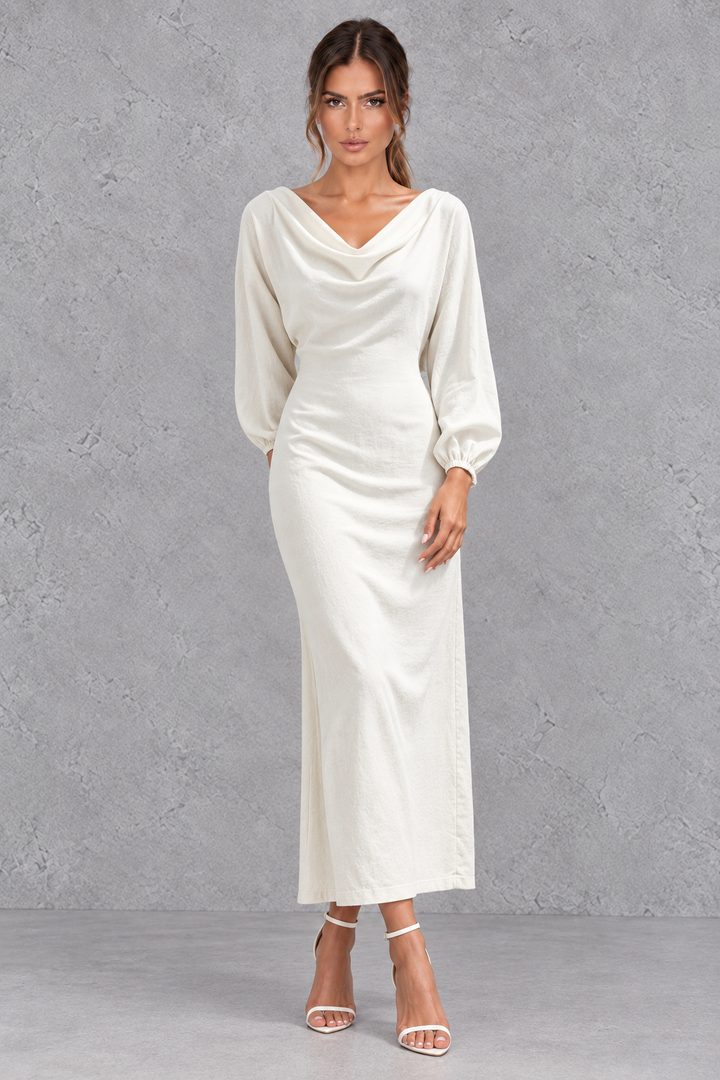 Hazel | Timeless Cowl Neck Jumper Dress