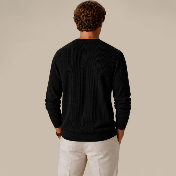Henry | Graceful Cable Knit Crew Neck Mens Jumpers