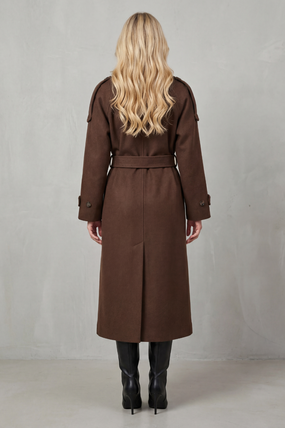 Imogen | Relaxed Oversized Double-Breasted Long Trench Coat