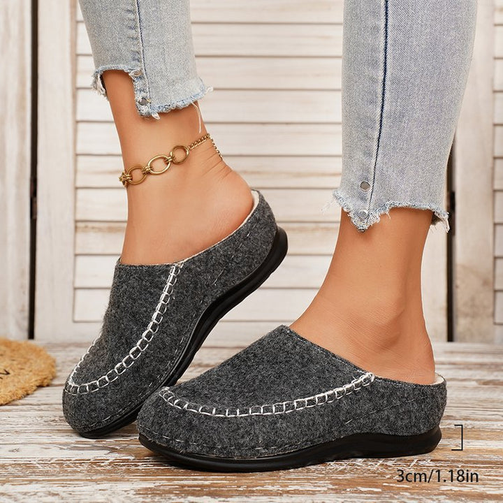 Iris | Classic Cosy Moccasin Mule Slippers