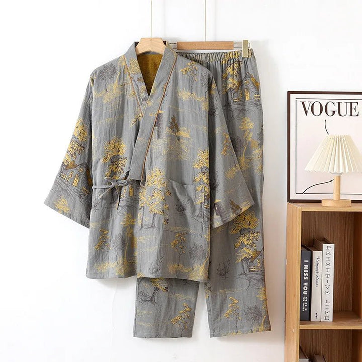 Isabelle | Effortless Printed Kimono Ladies Dressing Gowns