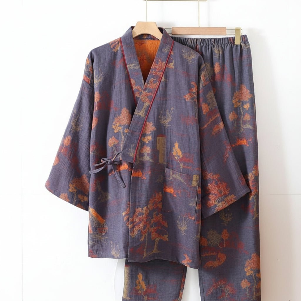 Isabelle | Effortless Printed Kimono Ladies Dressing Gowns