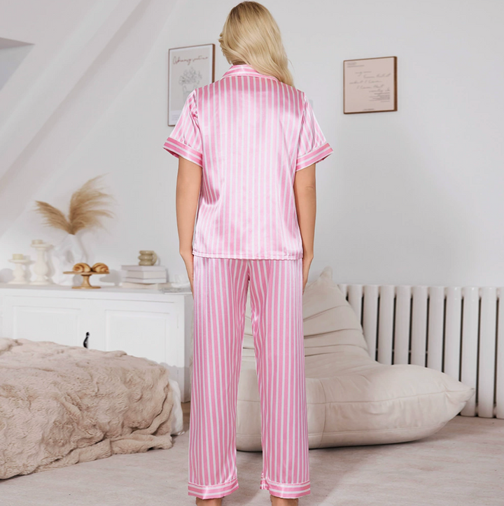 Isabelle | Polished Striped Short Sleeve Ladies Pyjamas