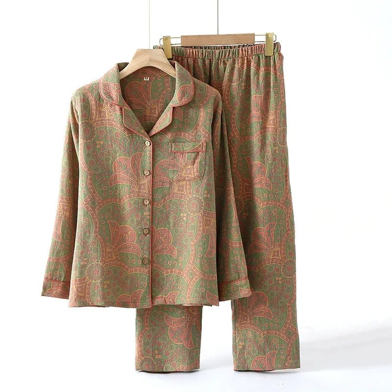 Isla | Sophisticated Paisley Long Sleeve Ladies Pyjamas