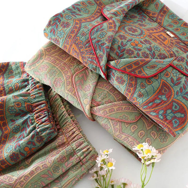 Isla | Sophisticated Paisley Long Sleeve Ladies Pyjamas