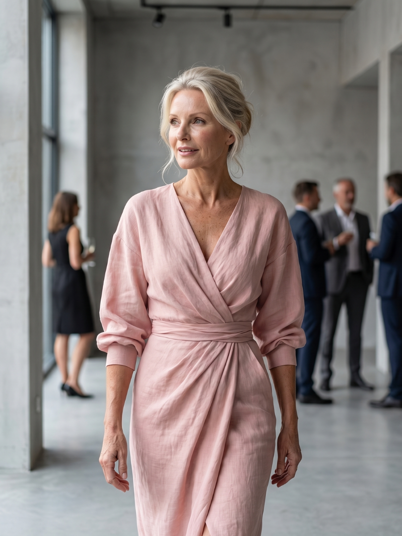 Isla | Sophisticated Wrap Front Christmas Party Maxi Dress