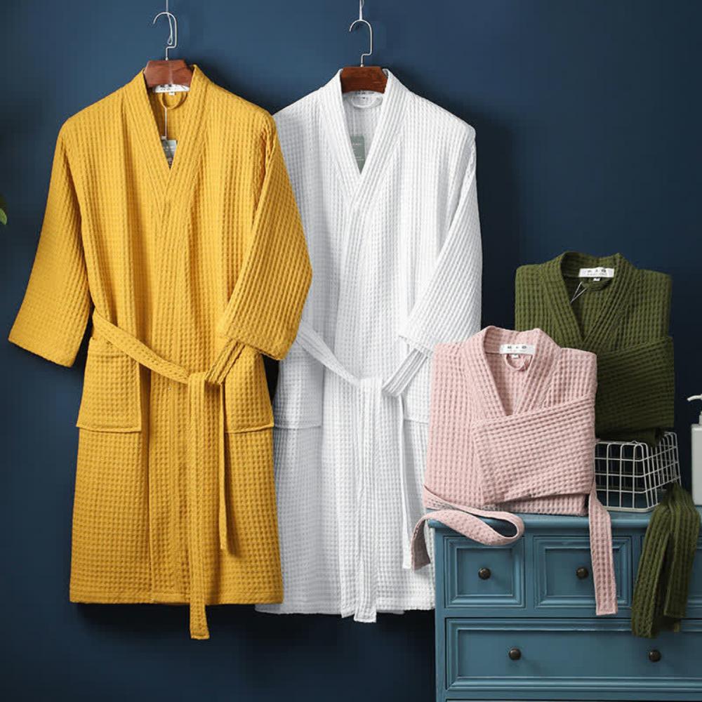 Isla | Stylish Waffle Knit V-Neck Ladies Dressing Gown