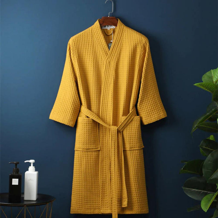 Isla | Stylish Waffle Knit V-Neck Ladies Dressing Gown
