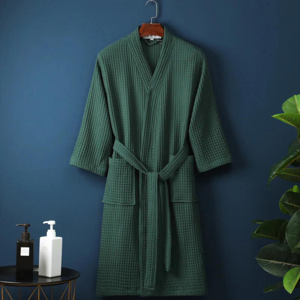 Isla | Stylish Waffle Knit V-Neck Ladies Dressing Gown