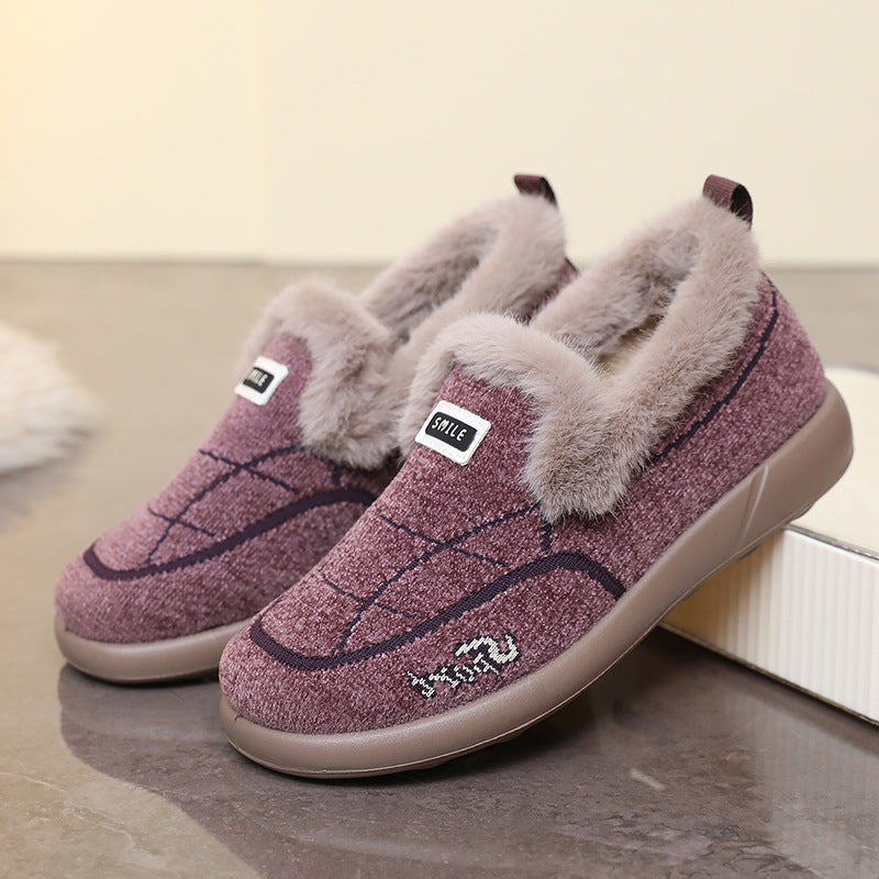 Ivy | Timeless Fleece Lined Fur Trim Slippers