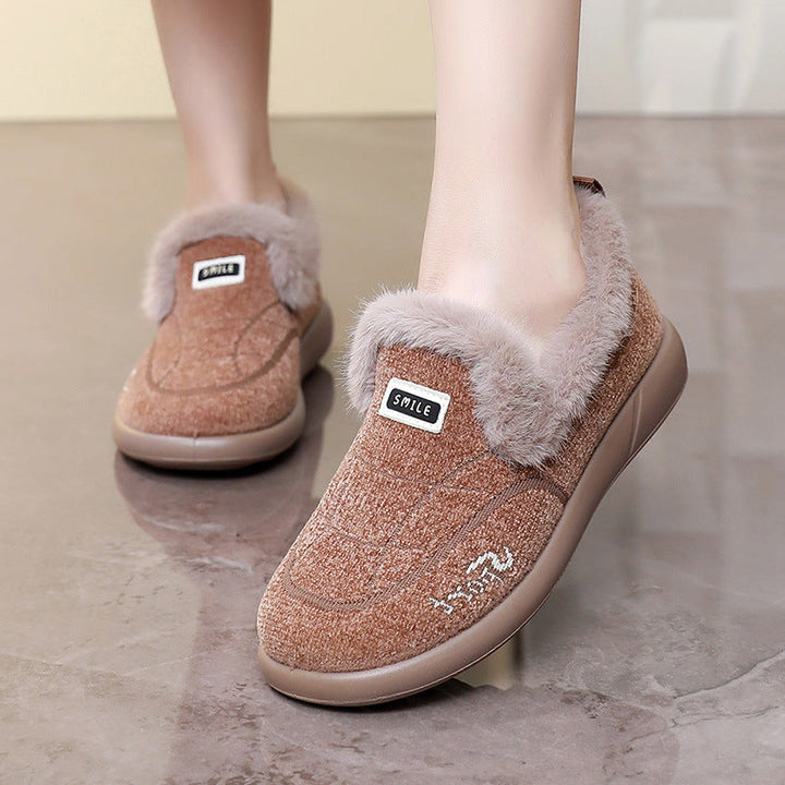 Ivy | Timeless Fleece Lined Fur Trim Slippers