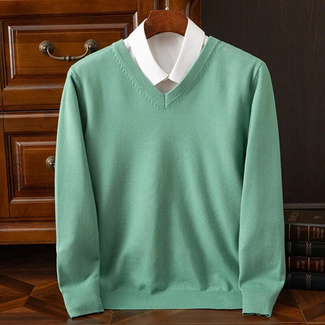 James | Effortless V-Neck Knit Mens Jumper