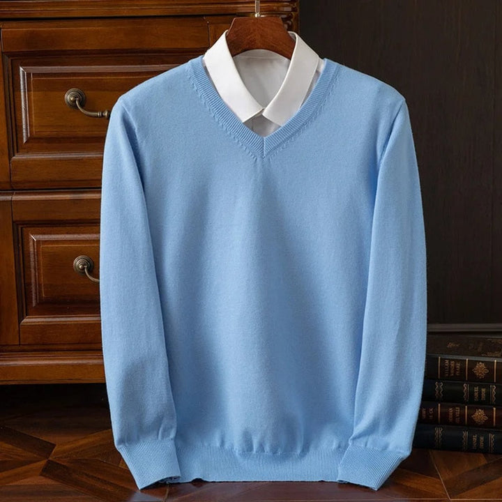 James | Effortless V-Neck Knit Mens Jumper