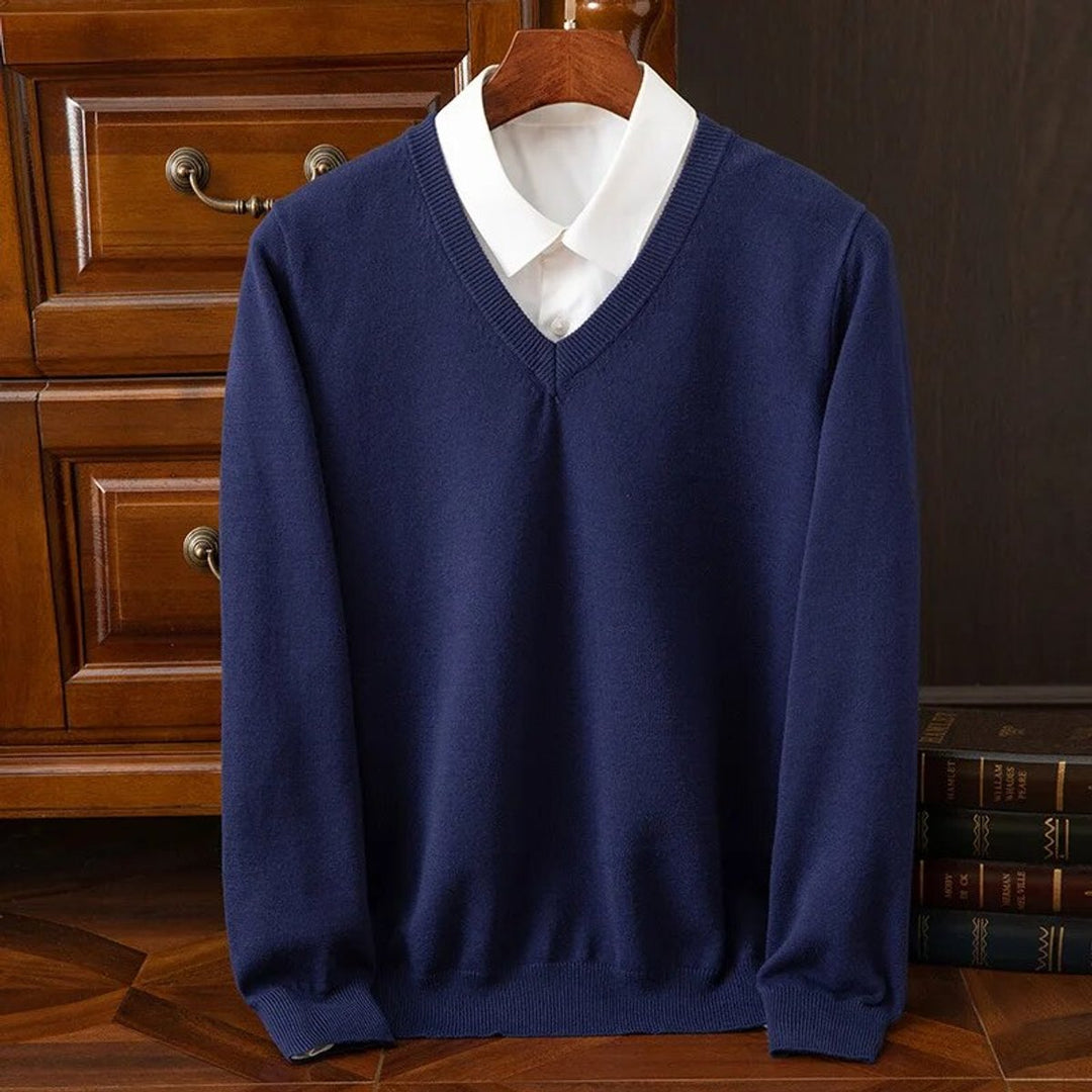 James | Effortless V-Neck Knit Mens Jumper
