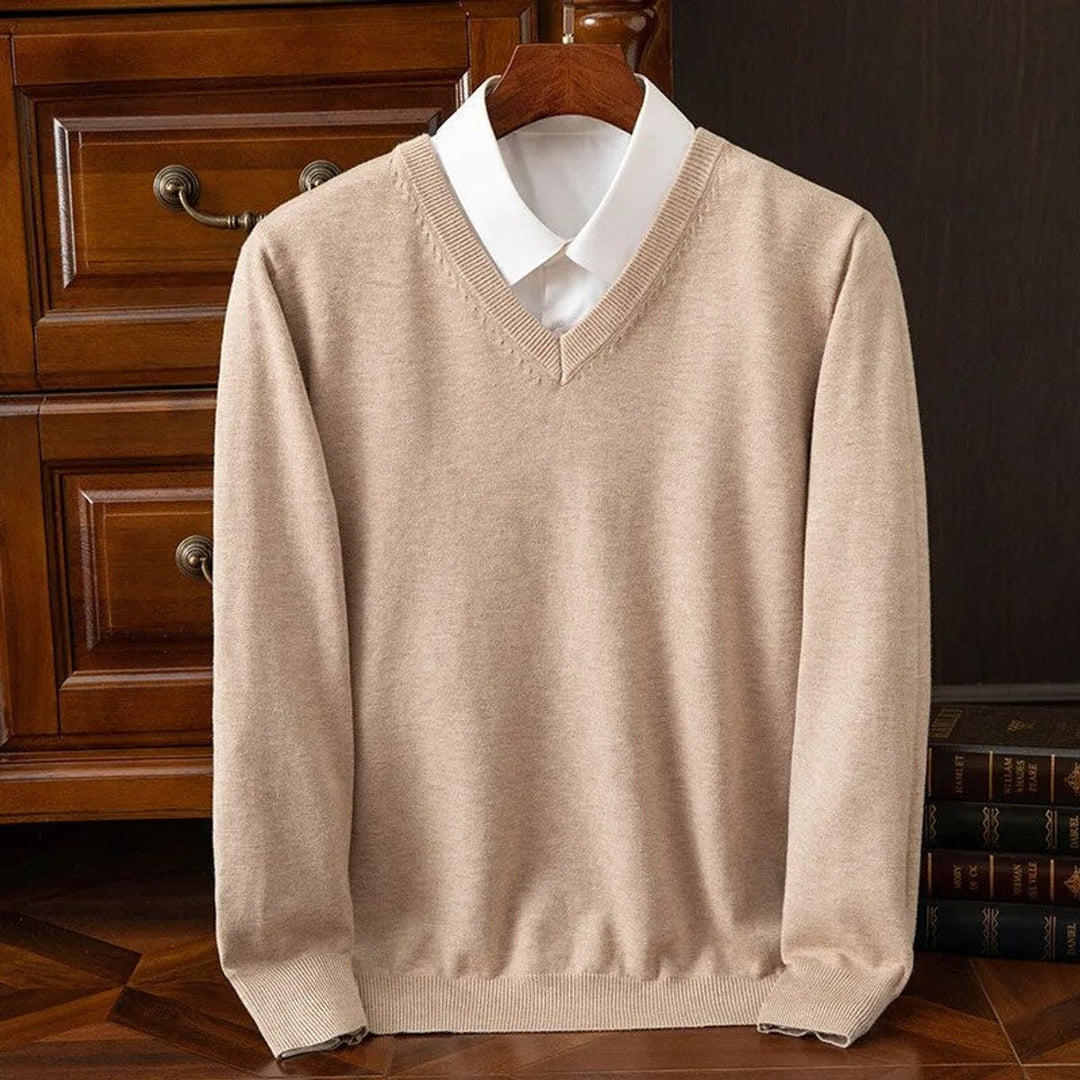 James | Effortless V-Neck Knit Mens Jumper