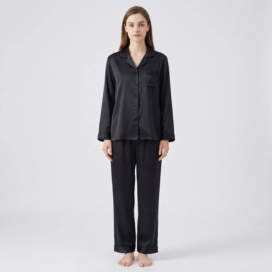 Jasmine | Sophisticated Notch Collar Ladies Pyjamas Set