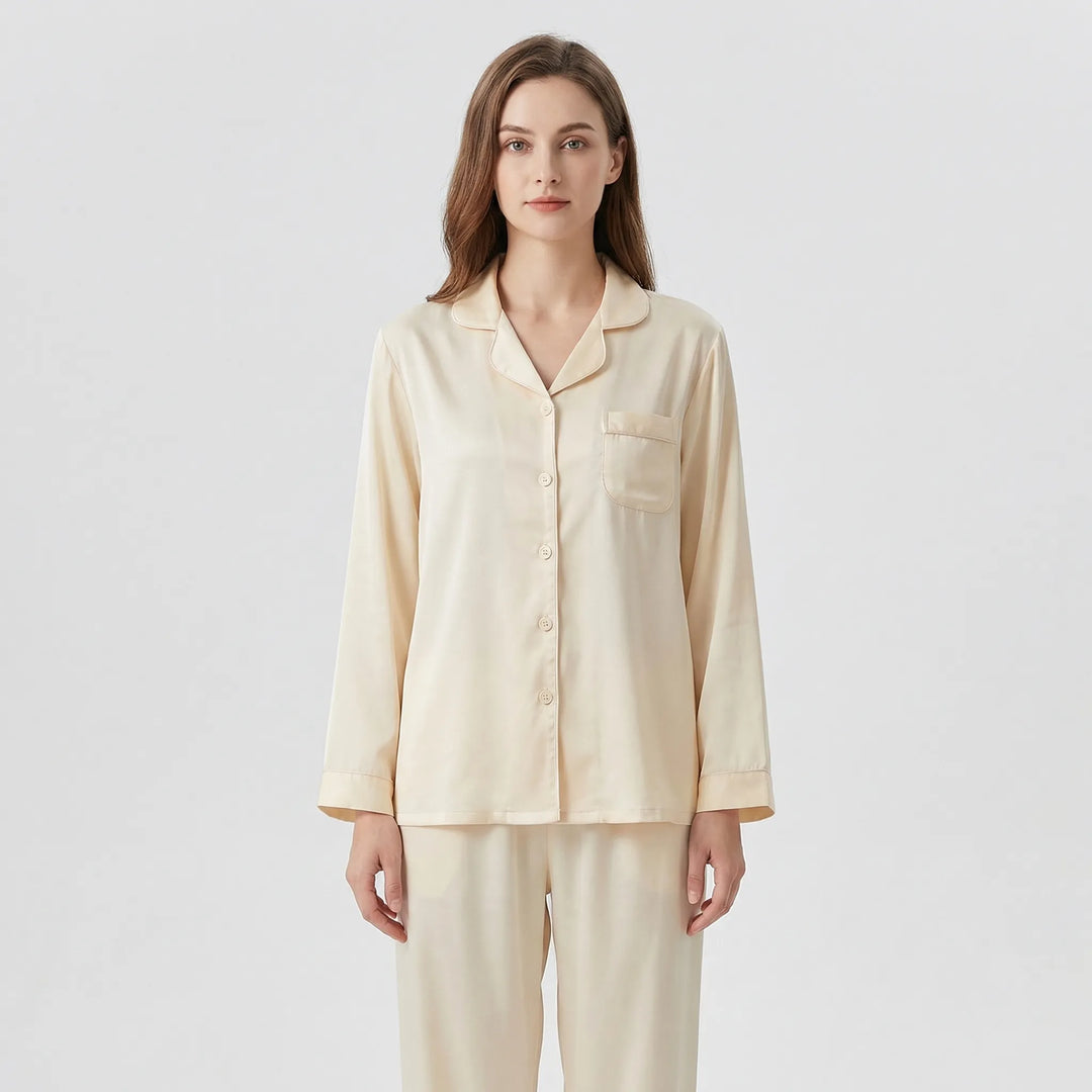 Jasmine | Sophisticated Notch Collar Ladies Pyjamas Set