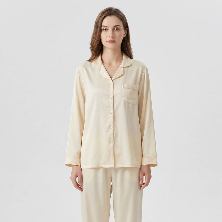 Jasmine | Sophisticated Notch Collar Ladies Pyjamas Set