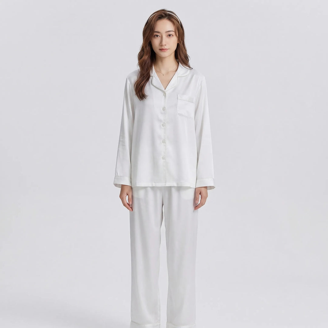Jasmine | Sophisticated Notch Collar Ladies Pyjamas Set