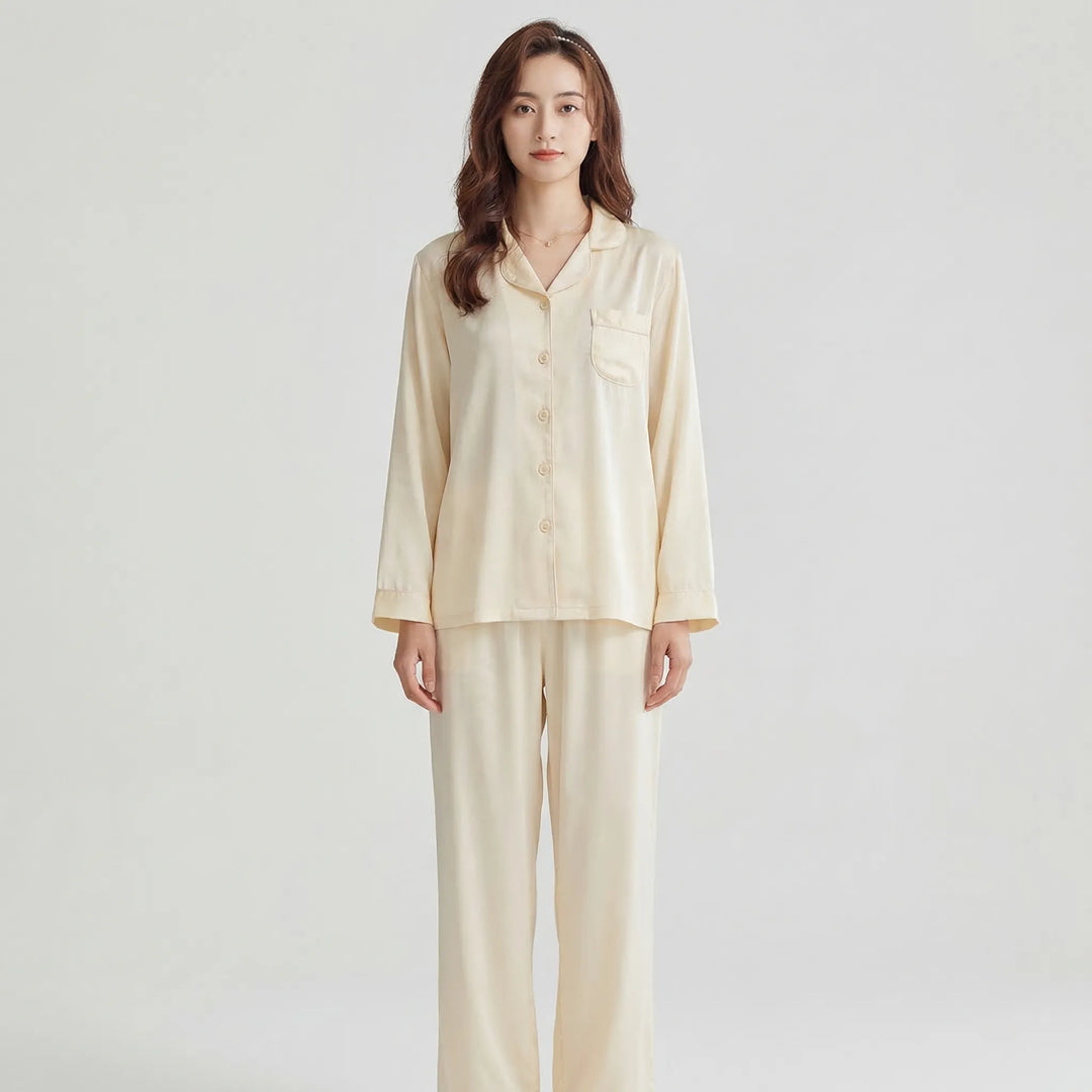 Jasmine | Sophisticated Notch Collar Ladies Pyjamas Set