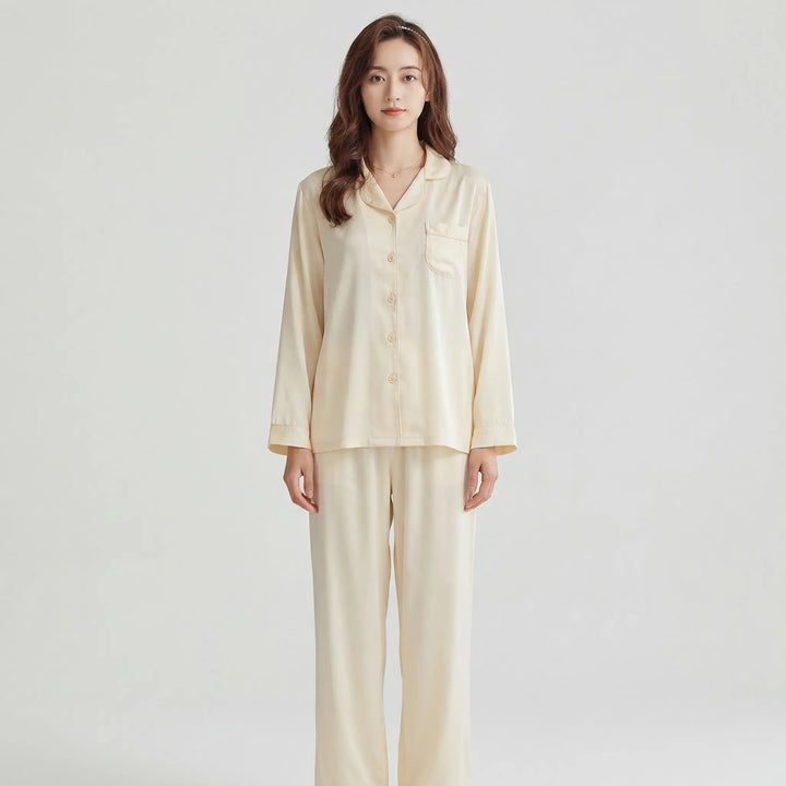 Jasmine | Sophisticated Notch Collar Ladies Pyjamas Set