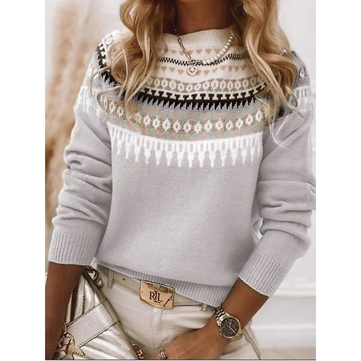 Lara | Cosy Fox Print Fair Isle Christmas Jumper for Women