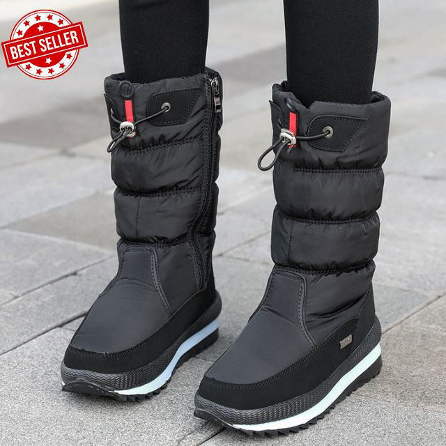 Layla | Relaxed Waterproof Quilted Knee-High Snow Boots Women