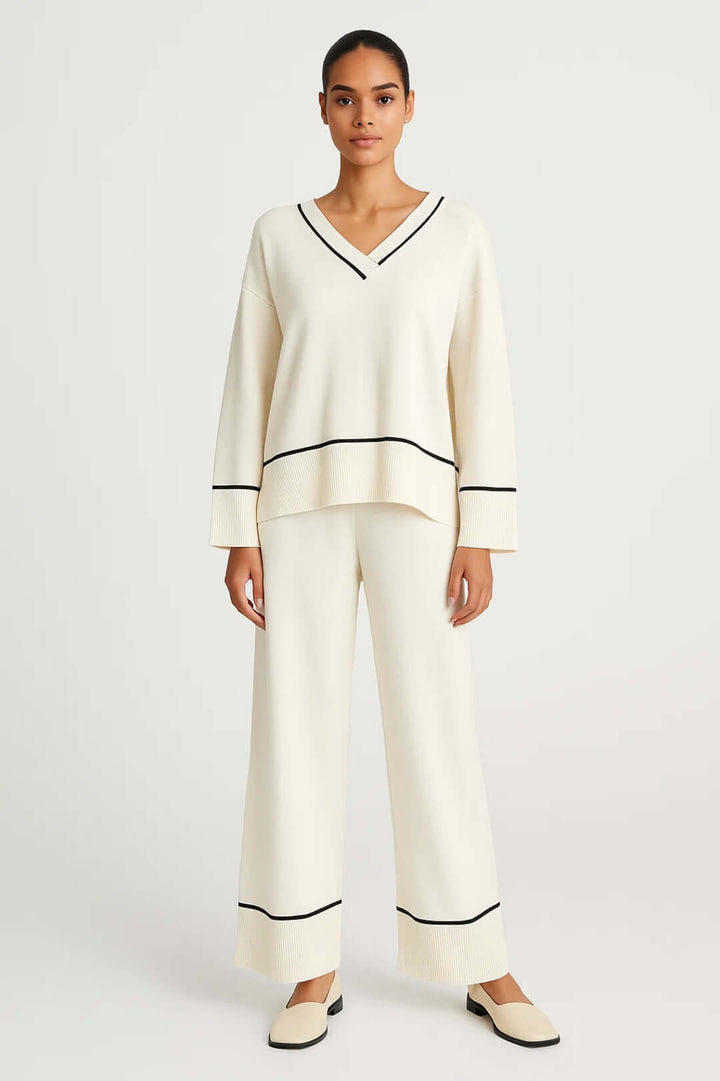 Lily | Effortless Ladies Pyjamas V-Neck Loungewear Set