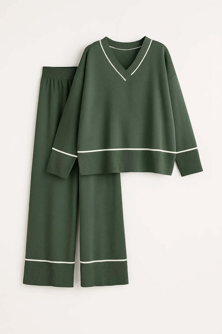 Lily | Effortless Ladies Pyjamas V-Neck Loungewear Set