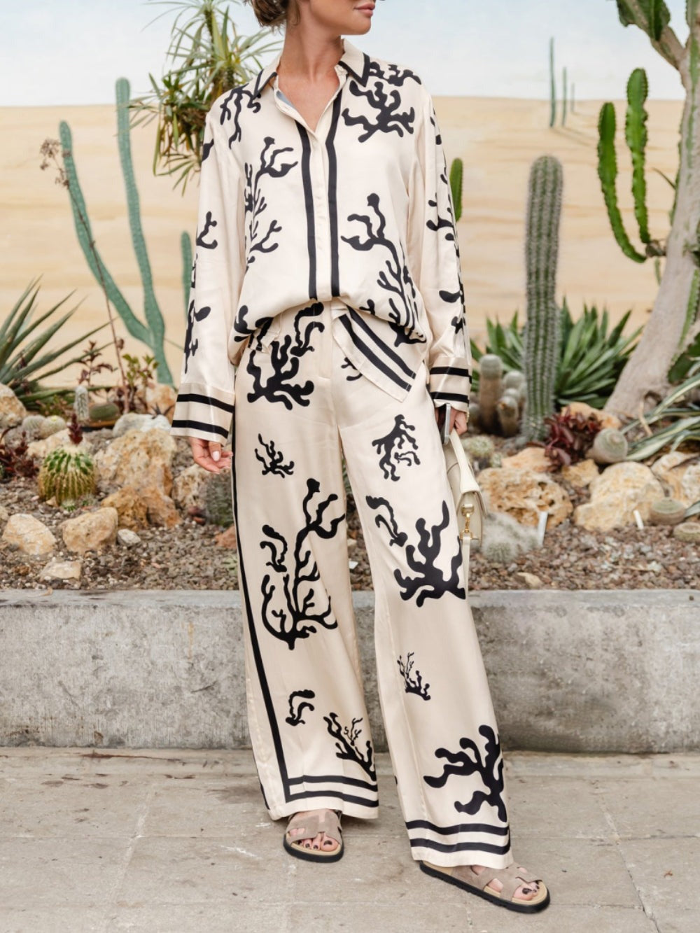 Lottie | Chic Printed Long Sleeve Ladies Pyjamas