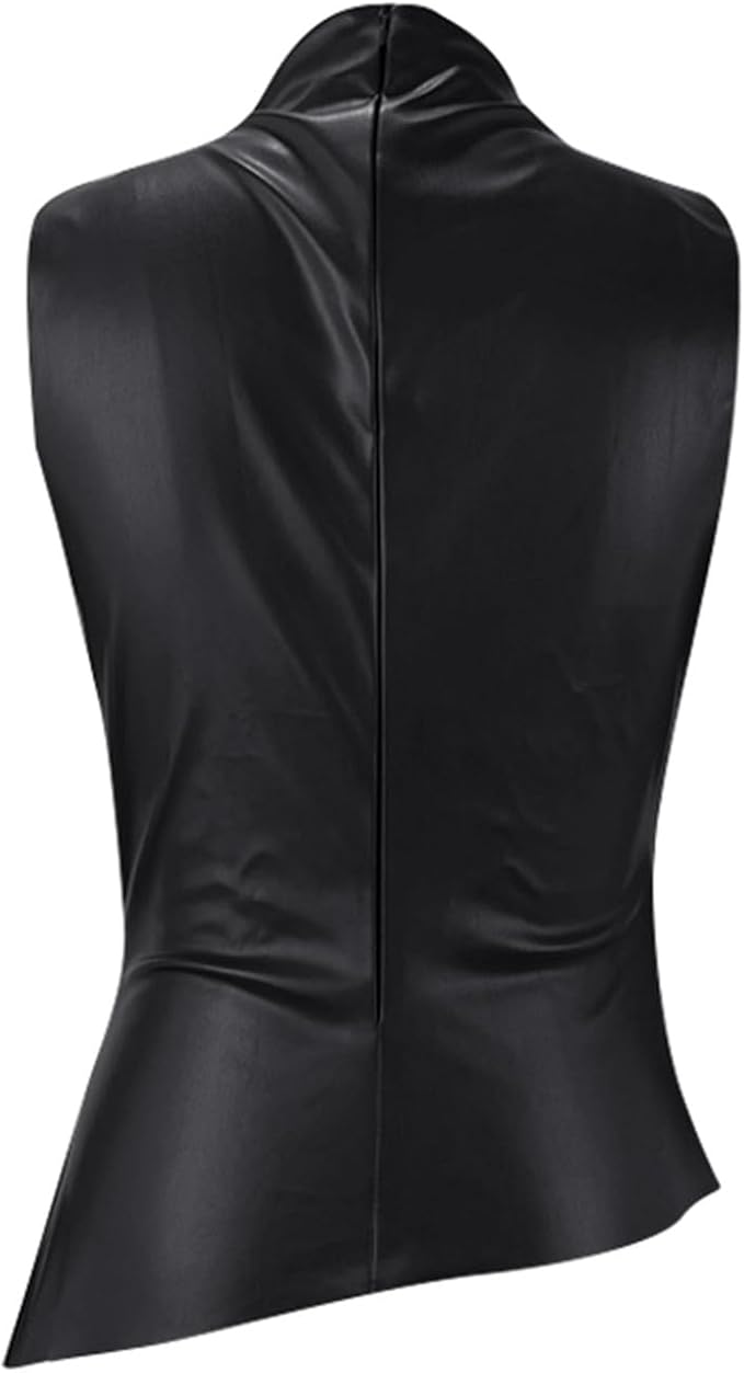 Lottie | Timeless Ruched Sleeveless Party Top with Stand Collar